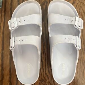 Bamboo brand foam platform light baby blue sandals fits sizes 9, 9.5, 10 EU 40